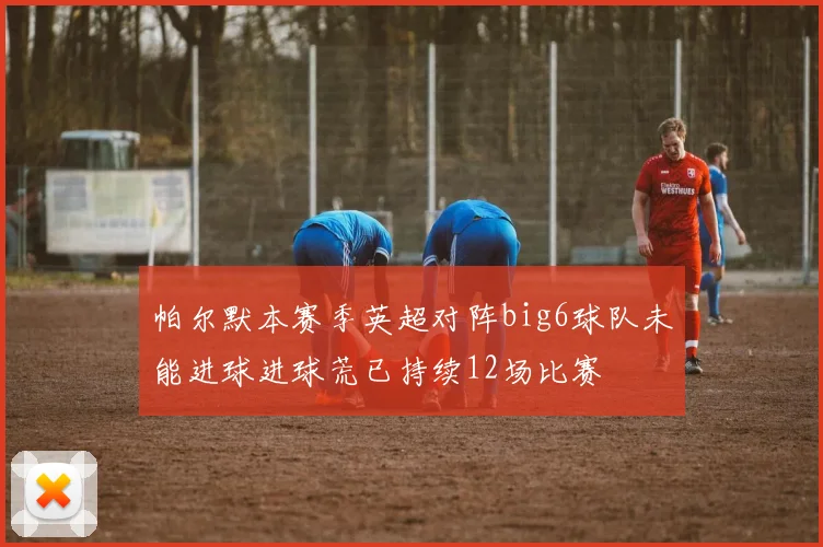 帕尔默本赛季英超对阵big6球队未能进球进球荒已持续12场比赛